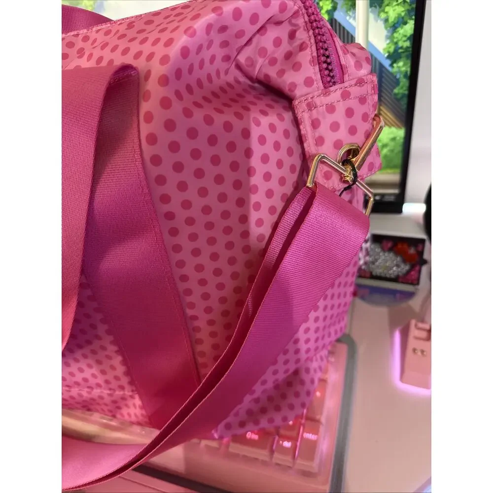 Sanrio Hello Kitty Pink Tote Travel Large Weekender Luggage Hip Bag Tag 3 Piece